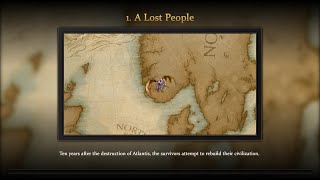 Age of Mythology Retold  The New Atlantis 1 A Lost People Titan Difficulty [upl. by Eimmaj304]