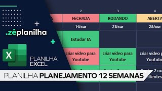 Planilha Planejamento 12 semanas 12 week year [upl. by Einamrej982]