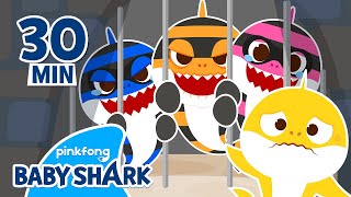 FREEZE Thief Shark Family is Caught  Compilation  Best Kids Stories  Baby Shark Official [upl. by Assetal]