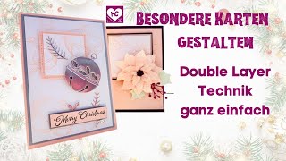 5 besondere Karten basteln in Double Layer Technik [upl. by Ardnatal]