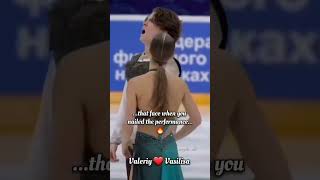 Valeriy Angelopol and Vasilisa Kaganovskaya after their performance figureskating [upl. by Inacana965]