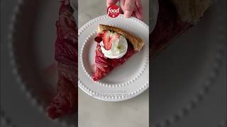 Rustic Strawberry Rhubarb Tart 🍓 dessert [upl. by Scheck]