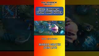 Epic comback bane hyper kasih paham ke lancelot shorts mobilelegends renditriawan shortmlbb [upl. by Rhoads217]