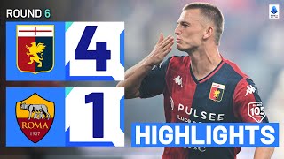 GenoaRoma 41  Unbelievable scenes at the Marassi Goals amp Highlights  Serie A 202324 [upl. by Cavil]