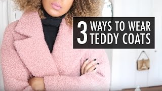 How To Wear Teddy Coats  MONKI HampM Topshop [upl. by Acyssej]