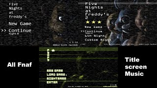 All fnaf title screen noises Fnaf 123 [upl. by Shandeigh]