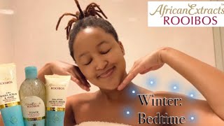 WINTER NIGHT SKINCARE ROUTINE❄️🧴 AFRICAN EXTRACTS ROOIBOS EDITION☕️🧖🏽‍♀️ [upl. by Shara]