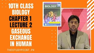 Gaseous Exchange In Human  Ch 1 Lec 2  10th Class Bio  Punjab Text Book [upl. by Aniluap]