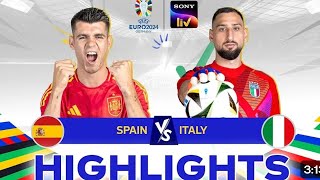 Spain Vs Italy UEFA champions league 2024 Football match Highlights [upl. by Ellehcsor]