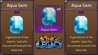 How To Get Aqua Gem in King legacy  Aqua Gem 💎 Material [upl. by Lledra]