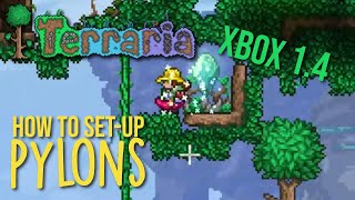 How to set up Pylons in Terraria 14 on Xbox  Journeys End Update Pylon Guide for Beginners [upl. by Einiffit]