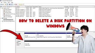 How to delete a disk partition on windows [upl. by Ayot409]