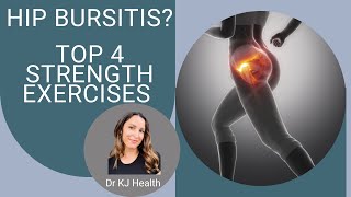 Hip Bursitis Top 4 Beginner Exercises Dr KJ Health [upl. by Enitsirt]