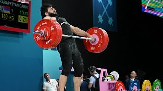 Garik Karapetyan Competes in First Olympics in 102 kg Weightlifting [upl. by Filide]