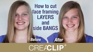 How to cut face framing LAYERS and side BANGS [upl. by Annenn]