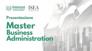 Presentazione Master in Business Administration [upl. by Schreib886]