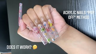 Peel Off Base Acrylic Nails Tutorial  How To Practice Acrylic Nails On Yourself [upl. by Nekcarb]