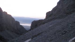 View of Garnet Canyon of the Grand Tetons from the South Fork campsite [upl. by Lessig]