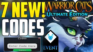 ALL NEW WARRIOR CATS CODES 2024  ROBLOX WARRIOR CATS ULTIMATE EDITION CODES [upl. by Erminie]