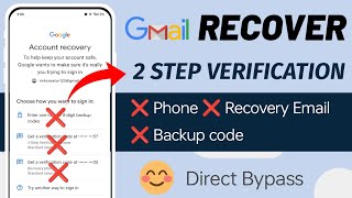 How to Recover Gmail Account without 2 Step verification login gmail account forgot password 2 Step [upl. by Dorotea]