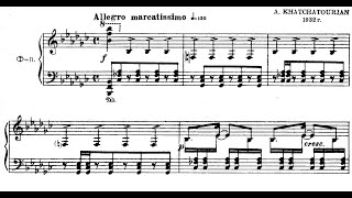 Aram Khachaturian  Toccata with score [upl. by Ainoda]