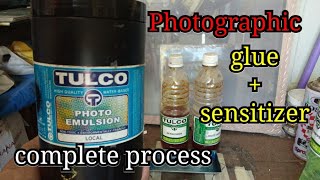 Photographic Silkscreen  Glue  Sensitizer  Complete Process  Tshirt Printing [upl. by Yelsha]