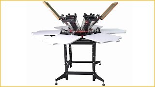 6 color 6 station manual t shirt rotary screen printing machine tshirt screen printing machine [upl. by Irek]