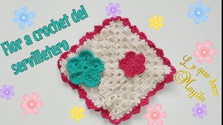 Flor a crochet de servilletero  Parte 2 [upl. by Mylo137]