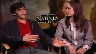 Skandar Keynes amp Anna Popplewell interview  Prince Caspian [upl. by Coraline]