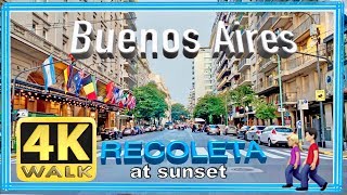 【4K】WALK RECOLETA virtual walk BUENOS AIRES Argentina SLOW TV [upl. by Ynhoj]