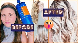 How to tone brassy hair at home  Fanola No Orange Shampoo [upl. by Gad903]