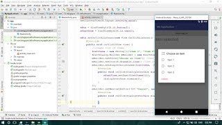 Alert Dialog Single Choice  Android Studio Tutorial [upl. by Margarida]