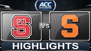 NC State vs Syracuse  2014 ACC Basketball Highlights [upl. by Ycam81]