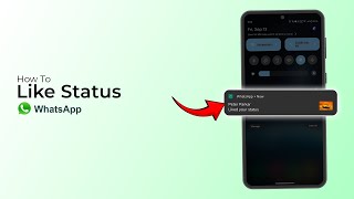 How To Like Status On WhatsApp [upl. by Novj]