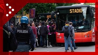 Europa League tifosi Olympique Marsiglia a Bergamo [upl. by Aretahs]