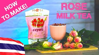 Watch me make ChaTraMue Rose Milk Tea [upl. by Bridgid]