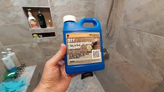 Walk in shower renovation ultracolor plus update and 511 impregnator sealer [upl. by Mairym856]