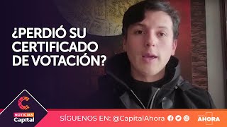 ¿Qué puedo hacer si pierdo mi certificado de votación [upl. by Nyrahtak]