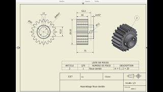 Réaliser une roue dentée à laide de la fonction design accélerator [upl. by Ahsil]