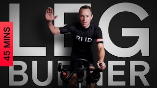 45 Minute Indoor Cycling Workout  Leg Burner [upl. by Atinnod]