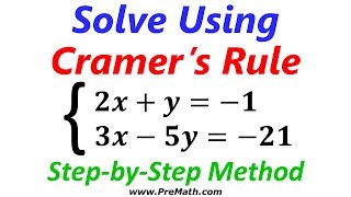 How to Solve a System of Equations Using Cramers Rule StepbyStep Method [upl. by Emeline]