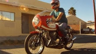 1976 Suzuki GT500 Cafe Racer GoPro Hero 3 [upl. by Eidassac]