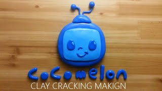 GIANT blue cocomelon clay cracking making 거대 파랑 코코멜론 클레이로 만들기 [upl. by Jochebed]