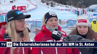 SPORT TV22 Die Österreicherinnen bei der Alpinen Ski Weltmeisterschaft 2023 in St Anton [upl. by Samoht]