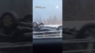 Snow Causes Accidents Strands Drivers on I70 in Colorado [upl. by Levina67]