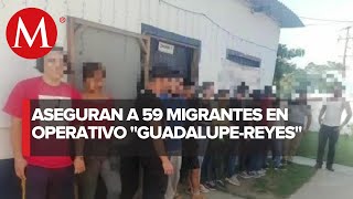 En Veracruz Secretaría de Seguridad estatal asegura a 59 migrantes centroamericanos [upl. by Yrallih532]