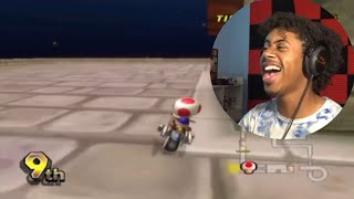 Trying to Win A Race in Mario Kart Wii Online Raging And Funny Moments  Skylight Reacts [upl. by Lectra55]