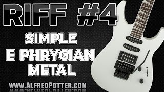 Riff4  E Phrygian Simple Metal [upl. by Akirdnas]