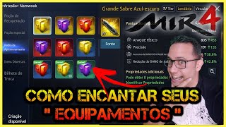 COMO POR EQUIPAMENTOS  5 6 7 8 SEM MEDO DE QUEBRAR  DICAS DE CRAFT  MIR4 MMORPG NFT [upl. by Sundin]