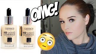 WIRKLICH SO GUT Drogerie Catrice HD Liquid Coverage Foundation im Test [upl. by Alecia]